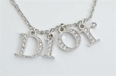 dior necklace letter|christian dior charm station necklace.